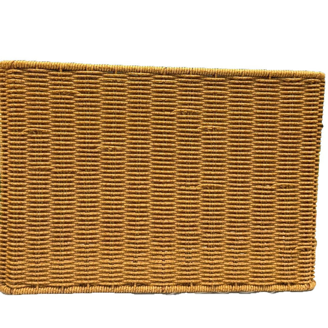Women's Rectangular Rattan Storage Basket with Compartments Kalsten
