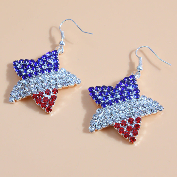 Ladies' sparkling star earrings with crystal accents and hook closure Kalsten