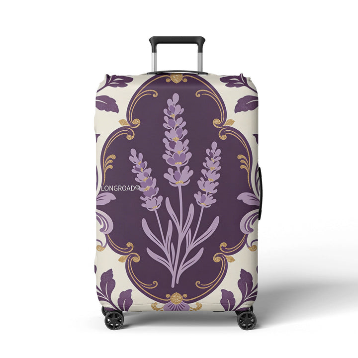 Women’s suitcase cover with floral lavender pattern Kalsten