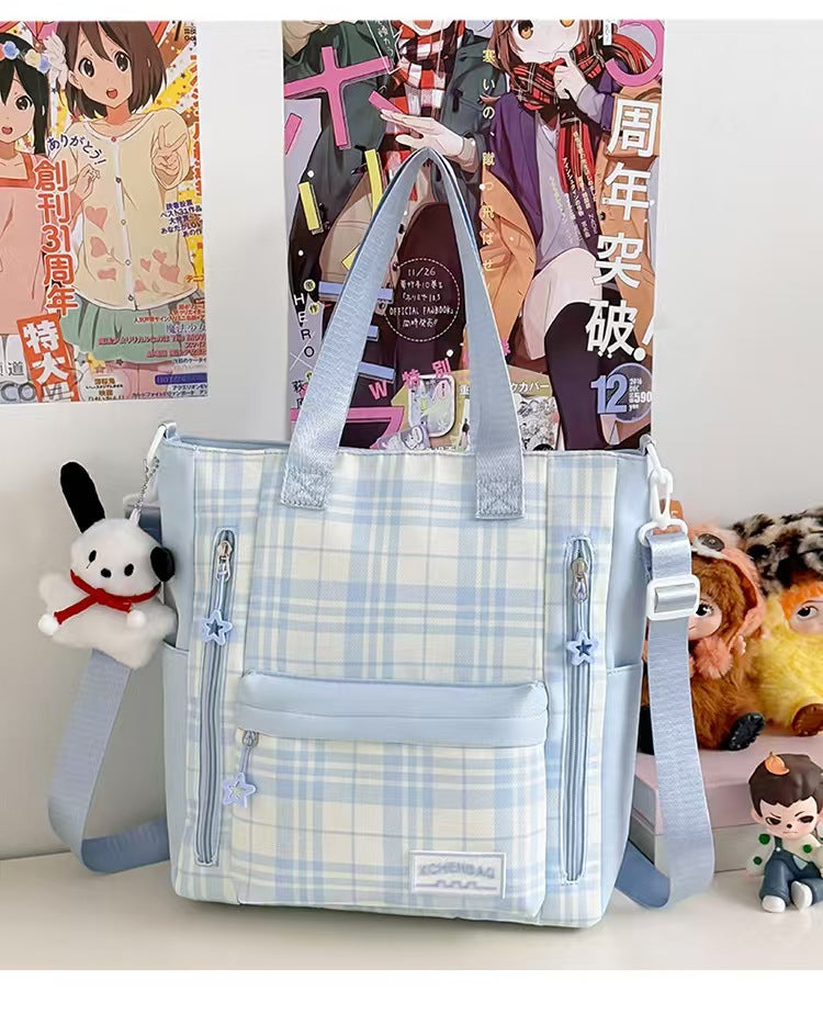 Stylish Plaid School Backpack Kalsten