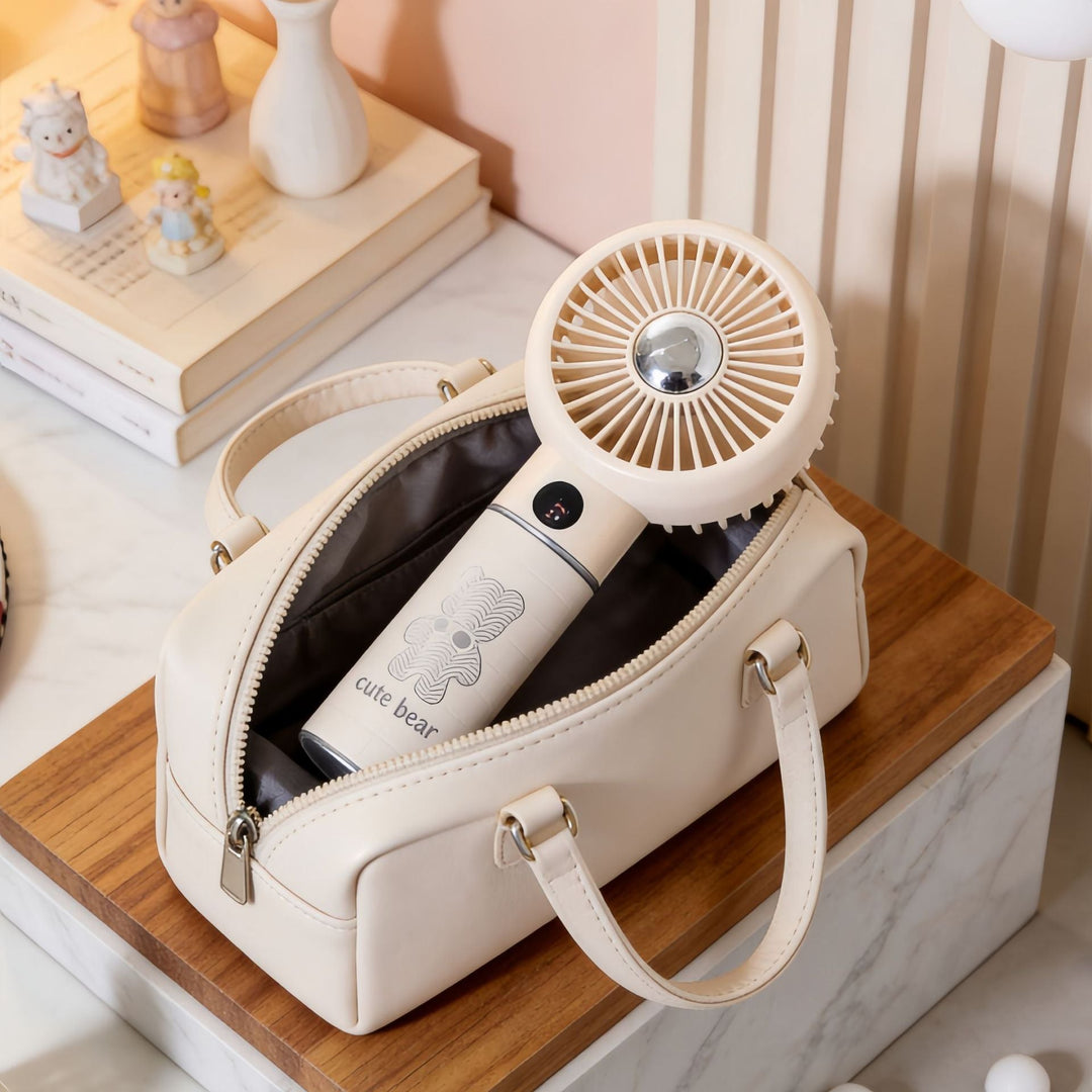 Women's Portable Mini Fan with Digital Display Kalsten
