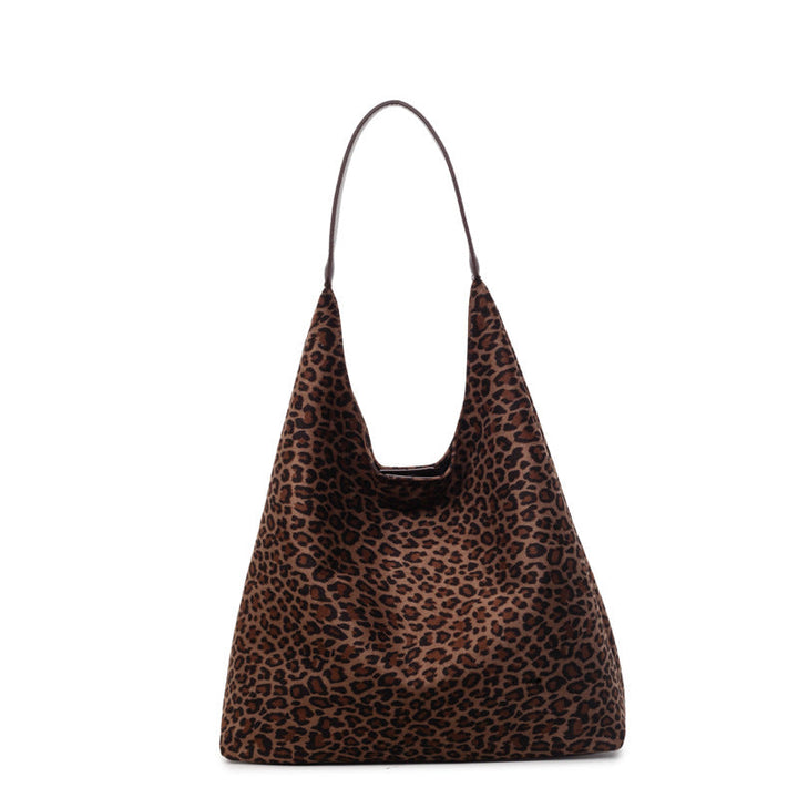 Suede Leopard Print Hobo Bag Kalsten