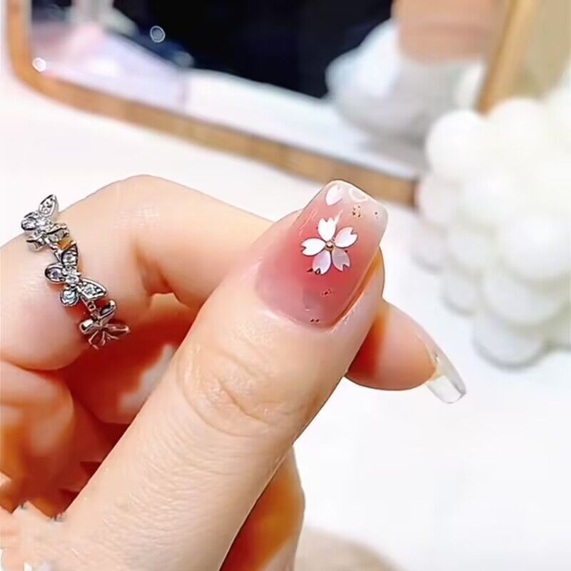 Artistic Floral-Designed Press-On Nail Set Kalsten 1787296289