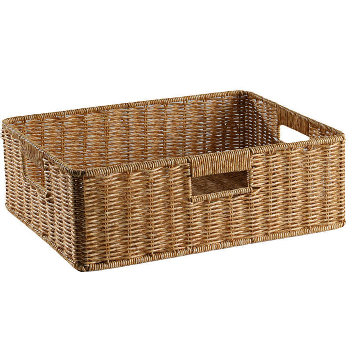 Handcrafted Large Rectangular Wicker Storage Basket Kalsten