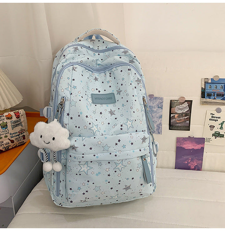 Star-Patterned Comfort School Backpack Kalsten
