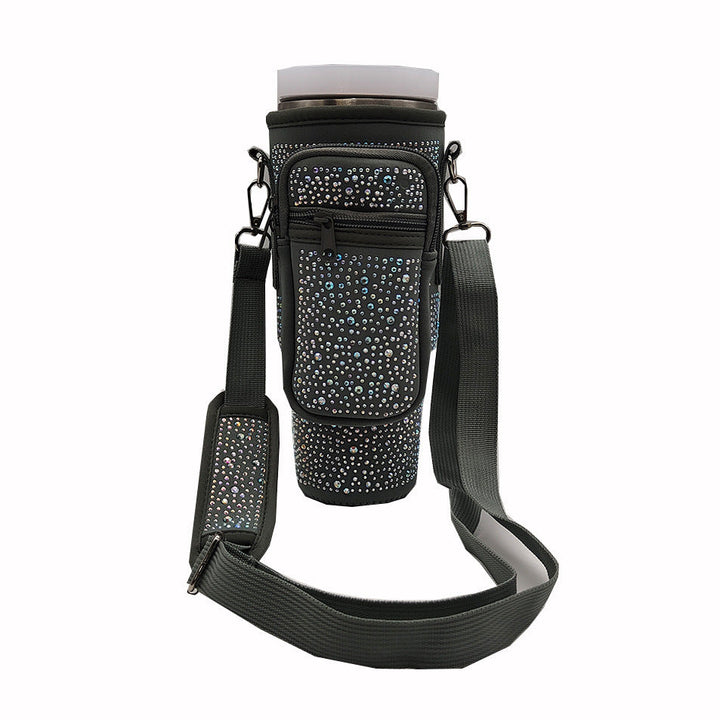 Ladies trendy and sparkling drinking bottle with shoulder bag Kalsten