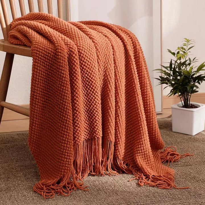 Ladies Cozy Waffle Texture Blanket Kalsten