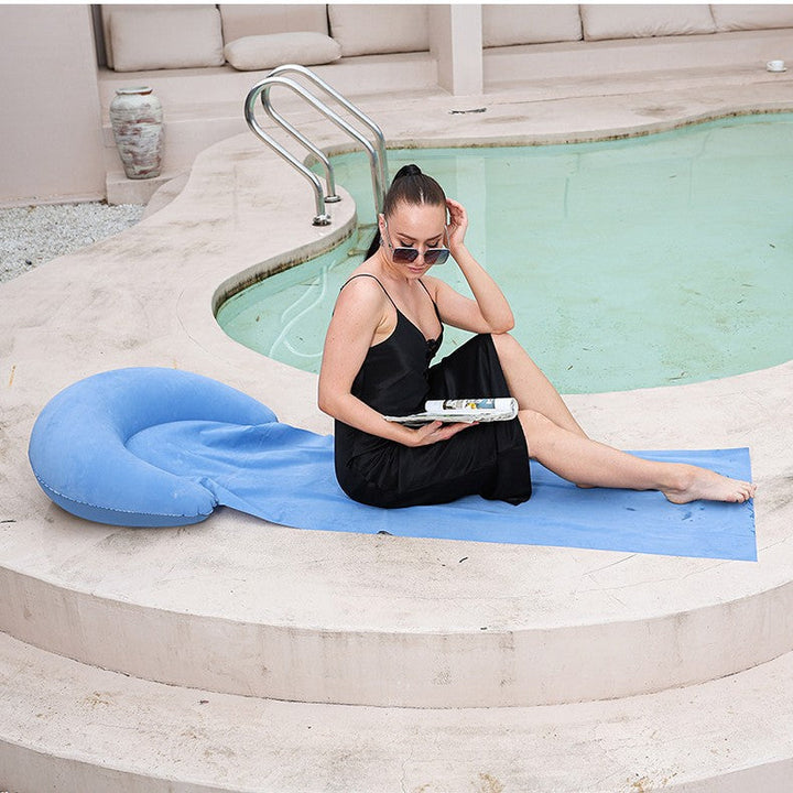 Women Inflatable Relax Lounger with Integrated Headrest Kalsten