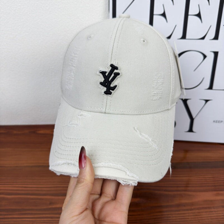Men's Distressed Denim Adjustable Baseball Cap Kalsten
