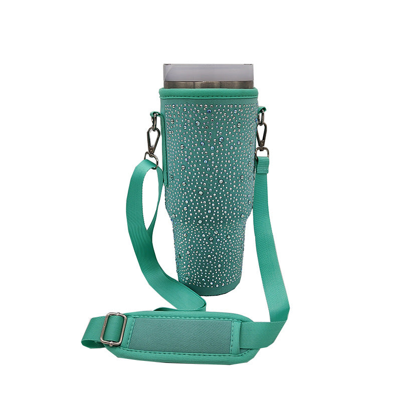 Ladies coffee cup cover with glitter stones Kalsten