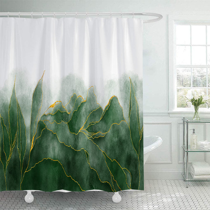 Artistic Marble Print Shower Curtain Kalsten