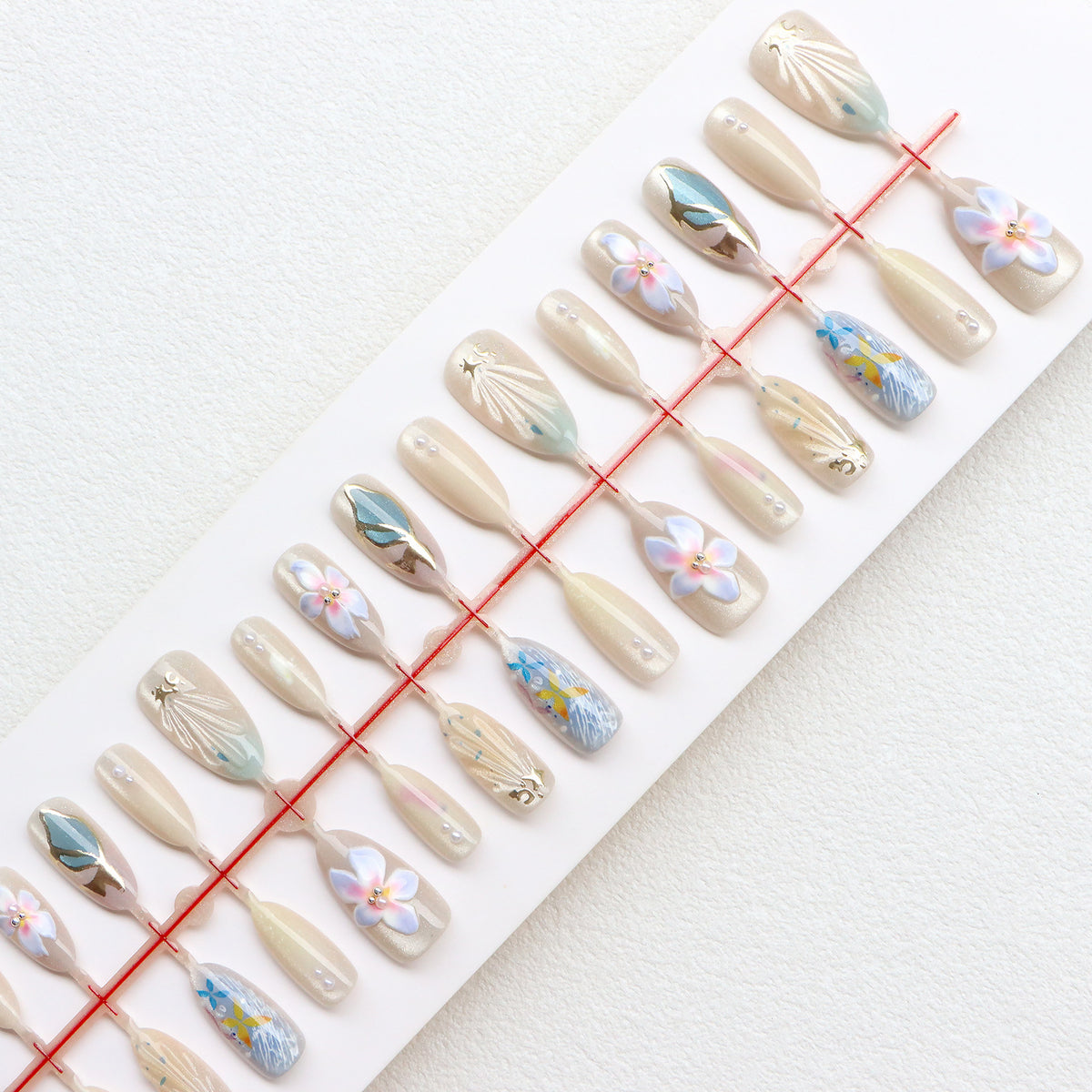 Artistic Floral Nail Design Acalora