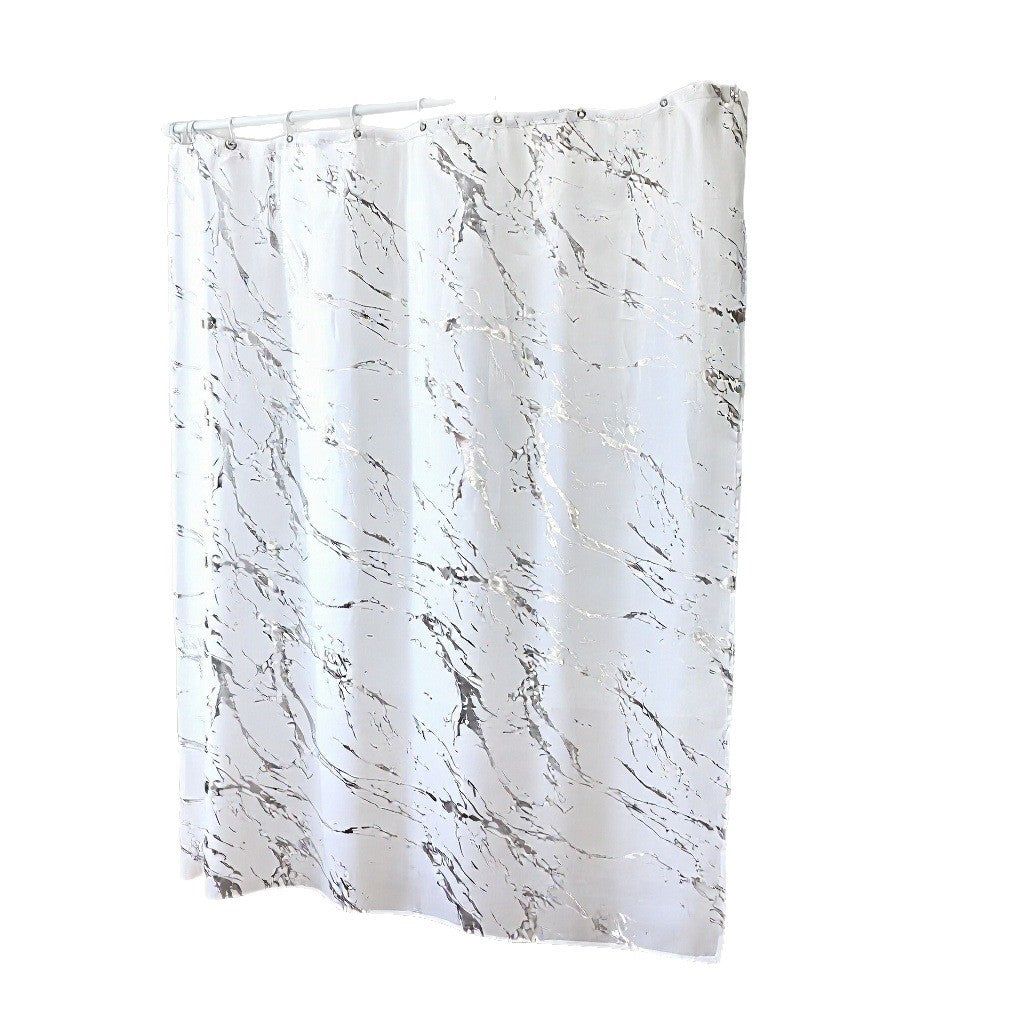 Marble Effect Waterproof Shower Curtain Kalsten
