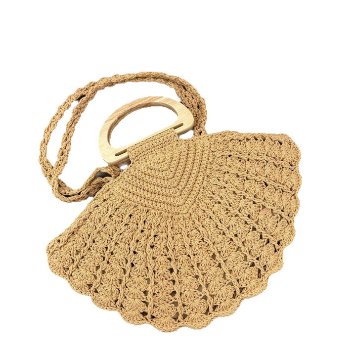 Handbag with Unique Wooden Handle Design Kalsten