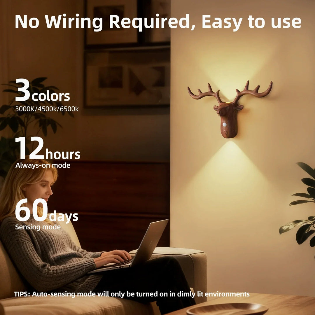 New LED Motion-Sensing Bedside Wall Lamp Rechargeable Magnetic Wireless Bedroom Wall Light