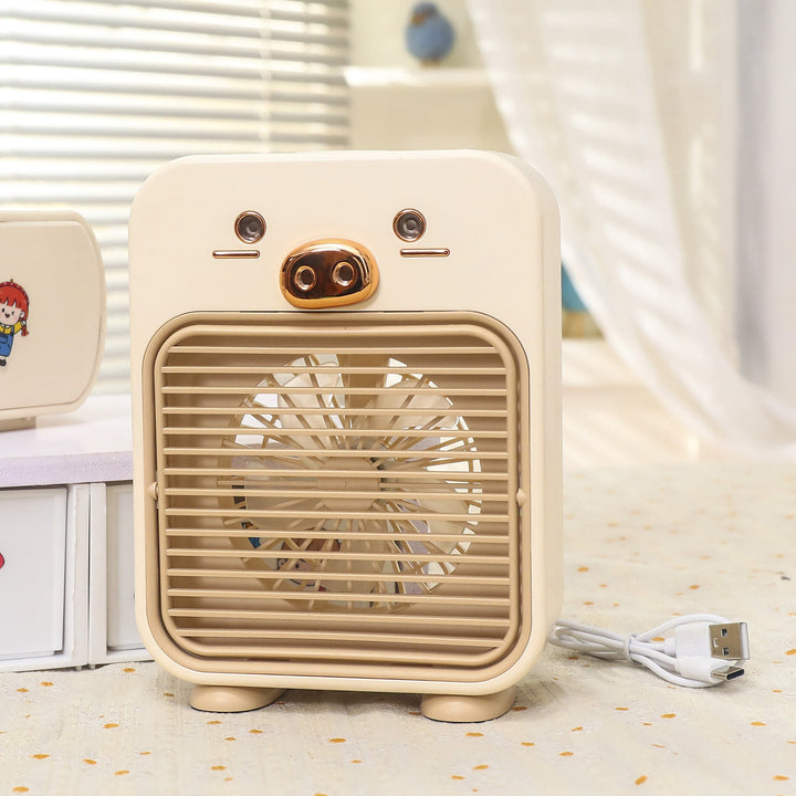 Ladies Funny Mini Table Fan with USB Connection and Flexible Tilt Kalsten