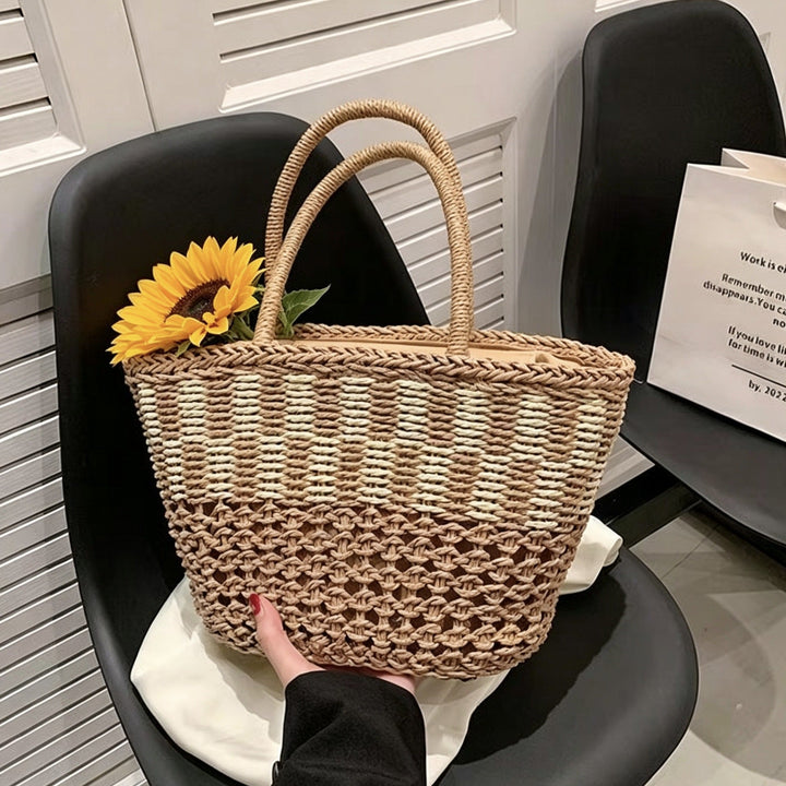 Handbag Made of Woven Natural Material with Airy Structure Kalsten