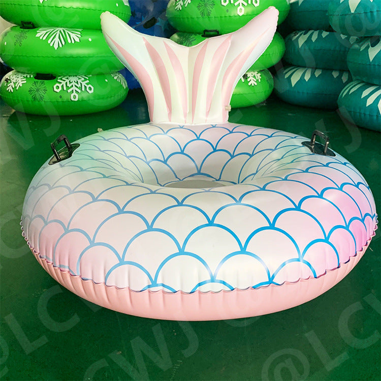 Women inflatable swimming ring with fish tail design Kalsten