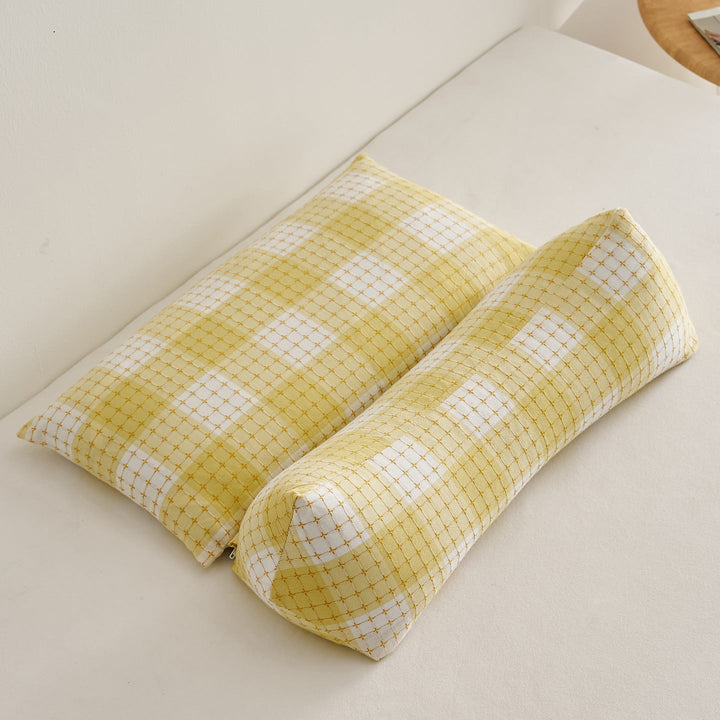 Ergonomic Pillow Set with Creative Grid Design Kalsten