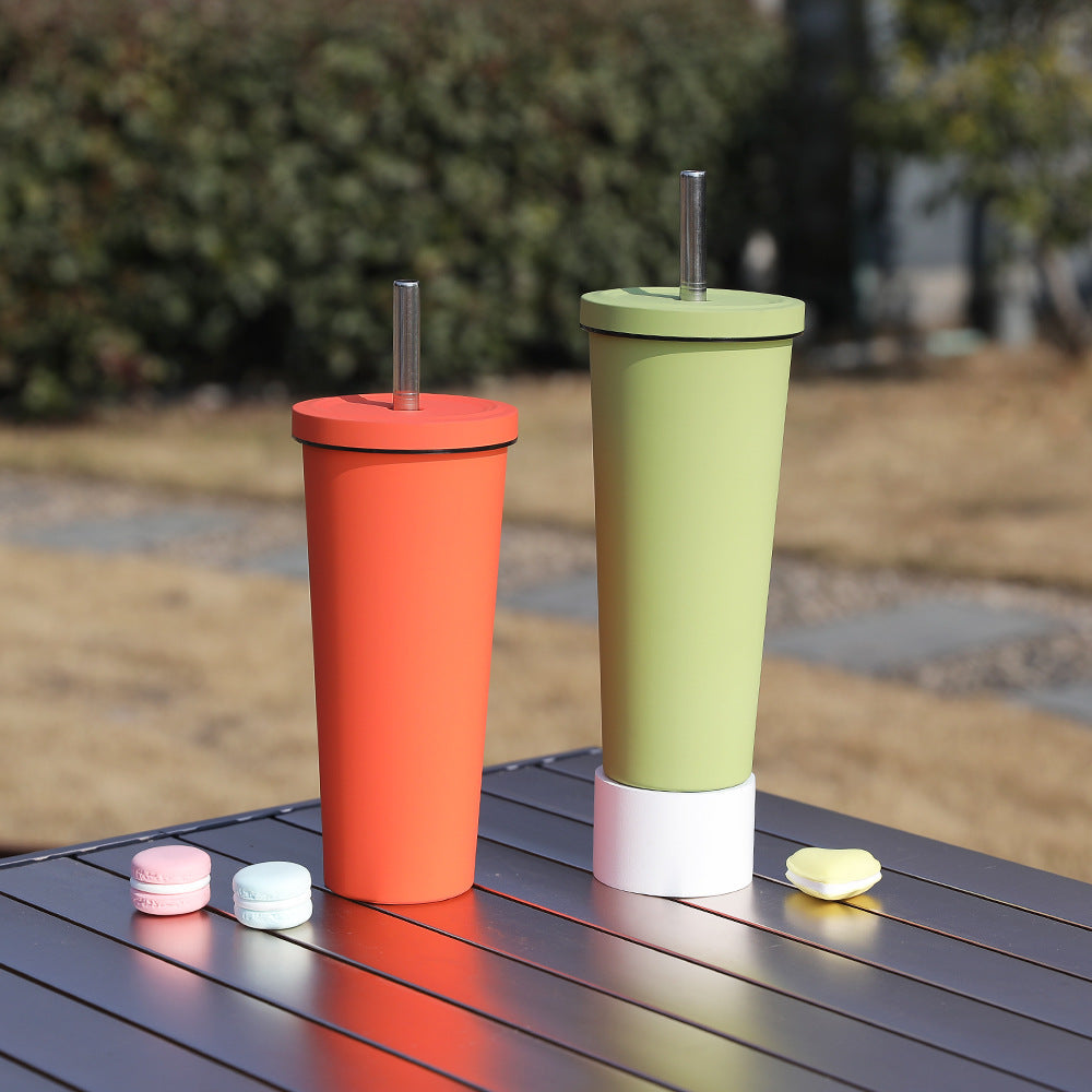 Unisex To-Go drinking mug with strong insulation and stainless steel straw Kalsten