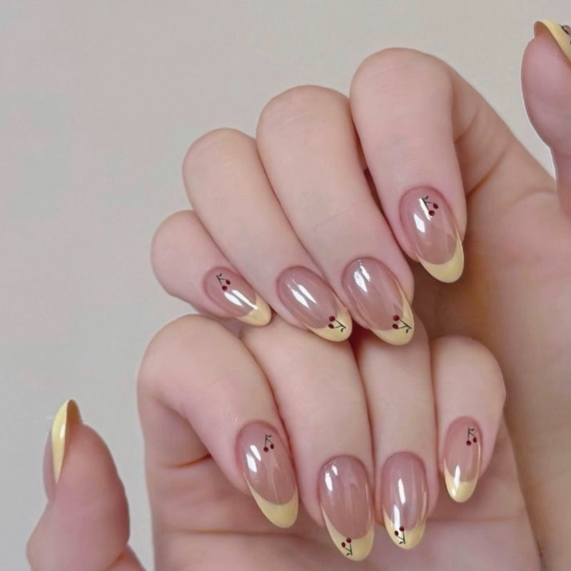 Cherry Blossom Accent Press-On Nails Kalsten