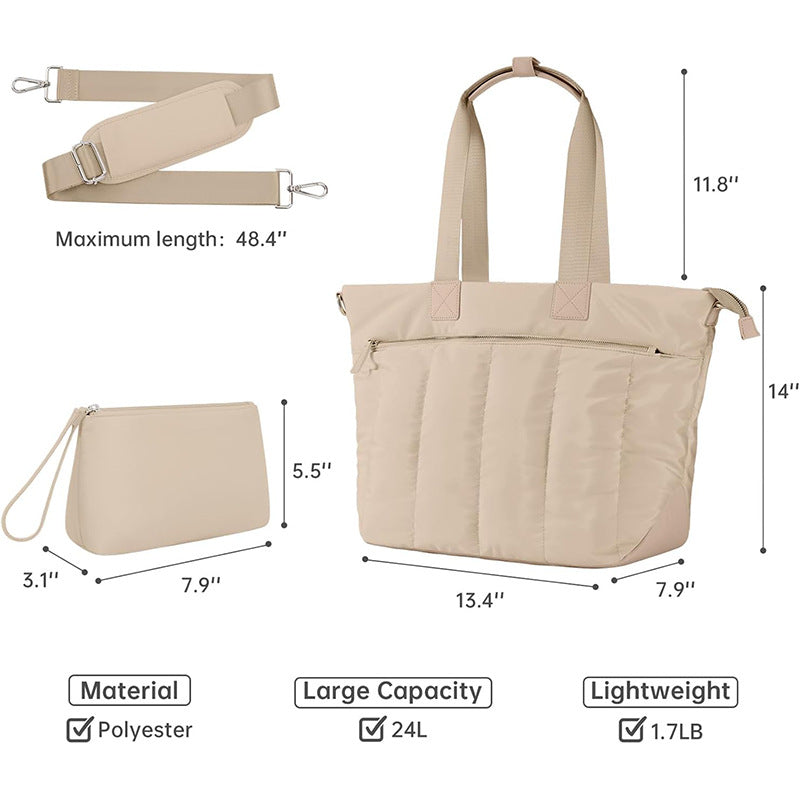 Practical and stylish tote bag with detachable cosmetics pouch Kalsten