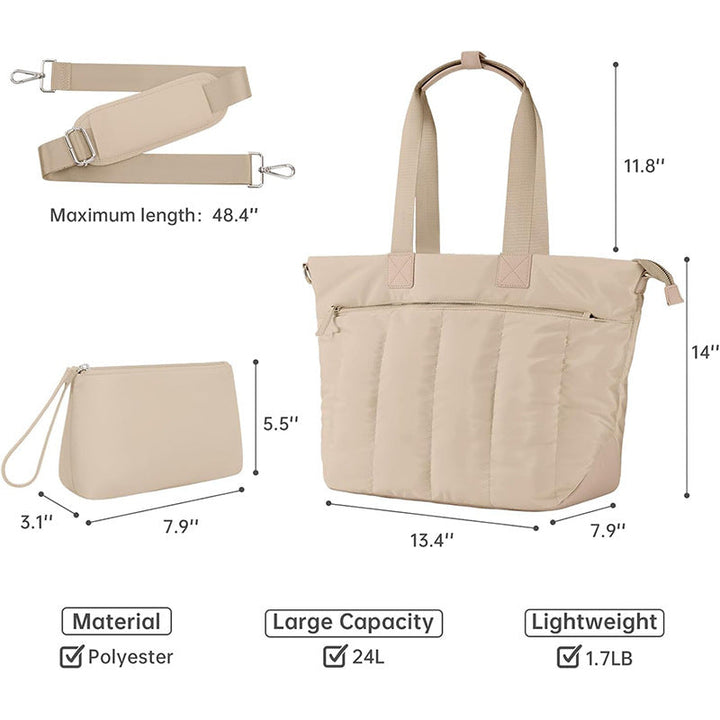 Practical and stylish tote bag with detachable cosmetics pouch Kalsten