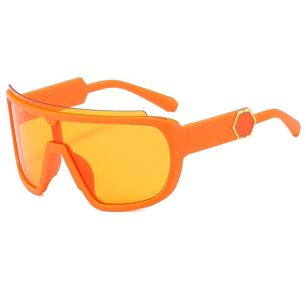 Women's sporty sunglasses with futuristic design and wide front Kalsten