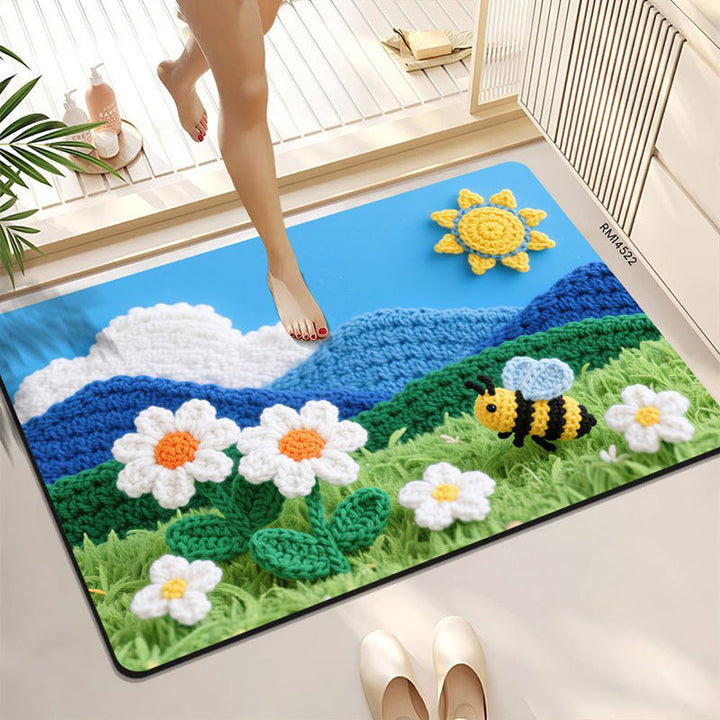 Cozy Winter-Themed Bath Mat Kalsten