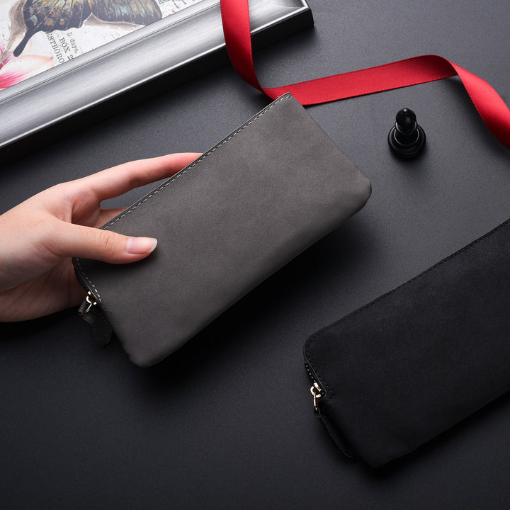 Premium Leather Zippered Wallet Organizer Kalsten