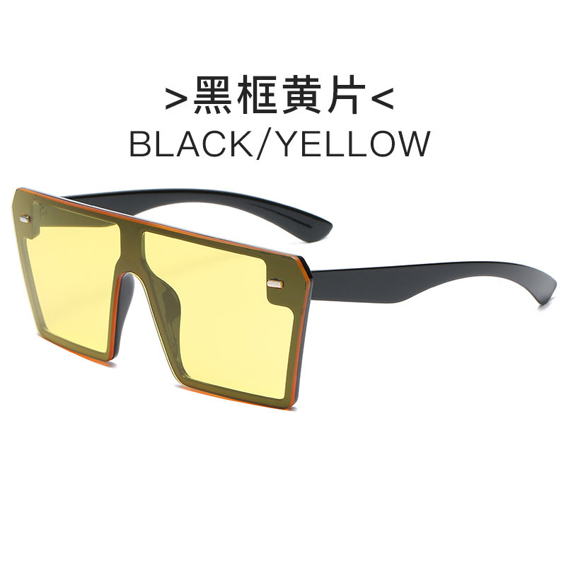 Women's futuristic sunglasses with oversized rectangular frame Kalsten