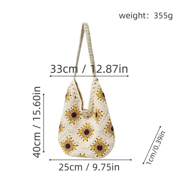 Shoulder bag with unique crochet pattern Kalsten
