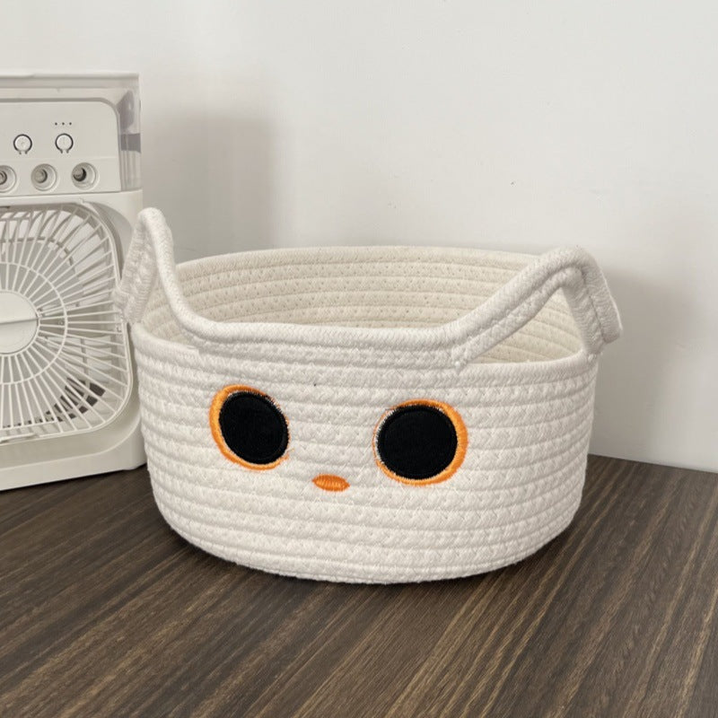Ladies Playful Storage Basket with Cat Design Kalsten