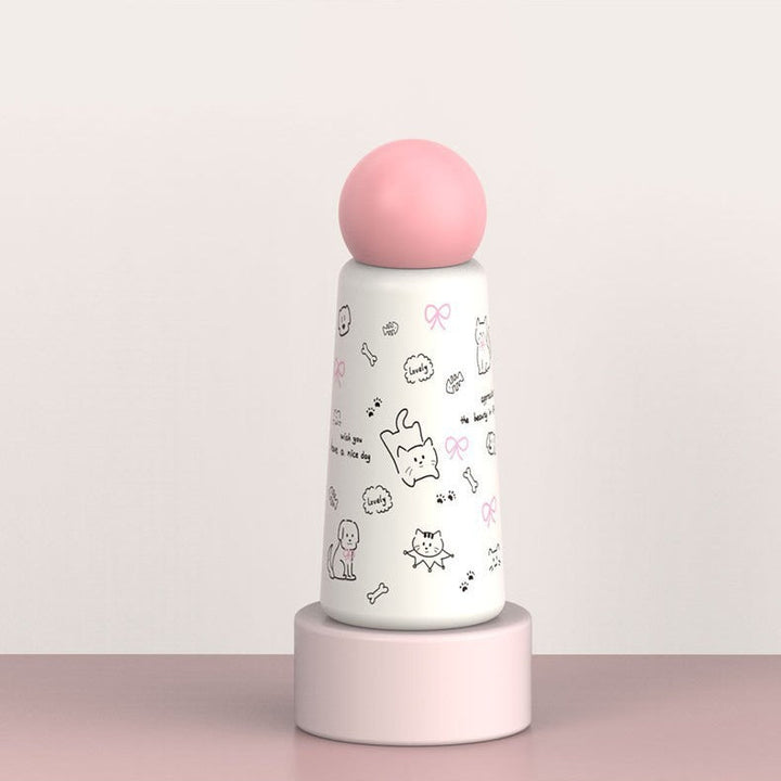 Women's insulated drinking bottle with playful dog design Kalsten