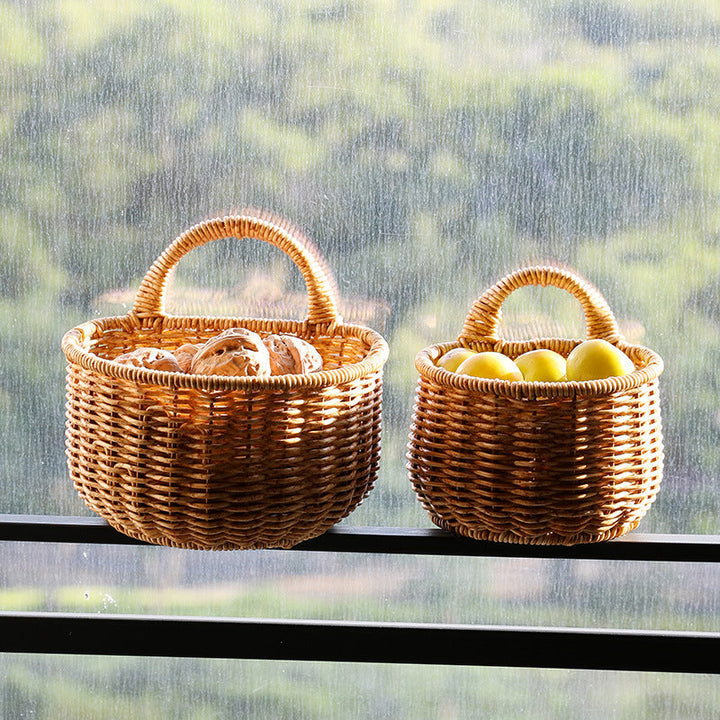 Handwoven Storage Basket with Ergonomic Handle Kalsten