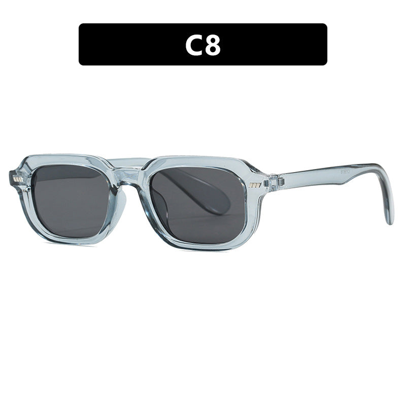 Women’s square sunglasses with high-gloss transparent frame and polarized lenses Kalsten
