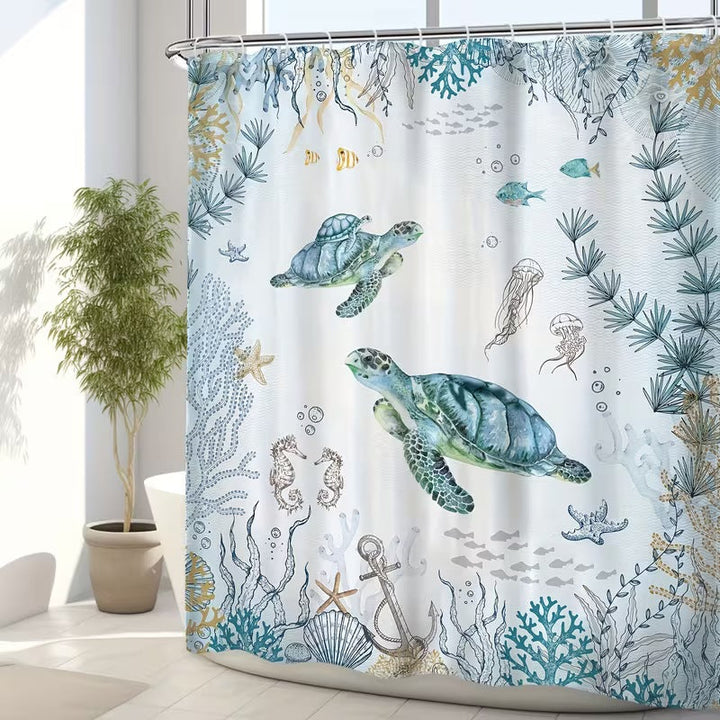 Coastal Scene Shower Curtain Kalsten