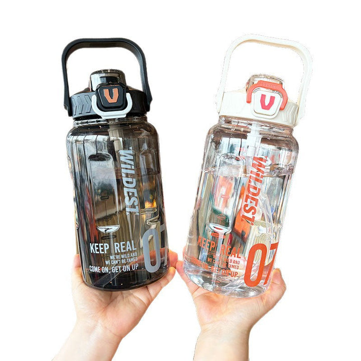 Women’s large water bottle with integrated straw and carrying handle Kalsten