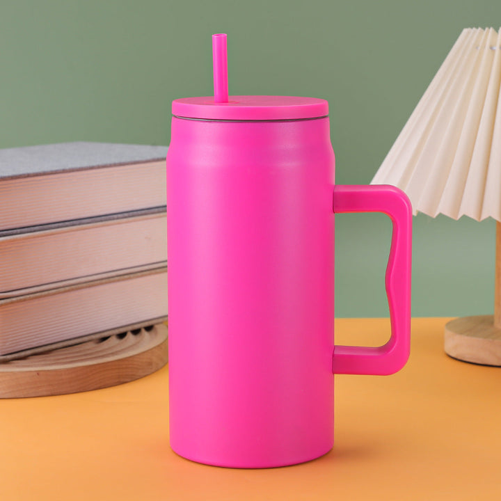 Ladies thermal mug with lid and straw Kalsten