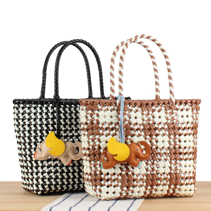 Creative Tote Bag with Playful Elephant Jewelry Kalsten