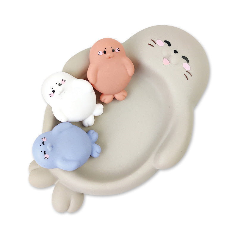 Unisex Bath Fun Toy Set with Cute Hippopotamus Figures Kalsten
