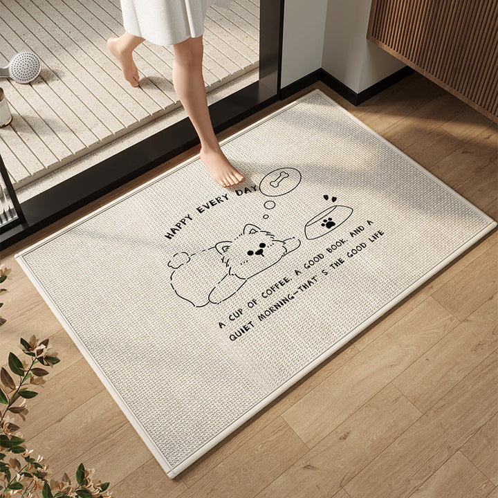 Elegant Modern Bathroom Mat Kalsten