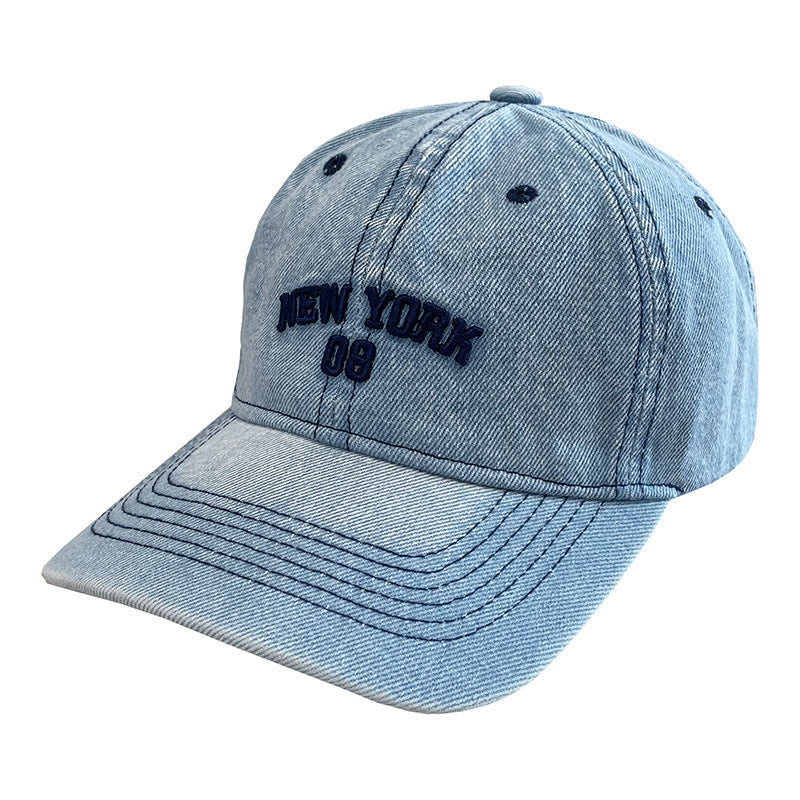 Men's Distressed Denim Baseball Cap Kalsten