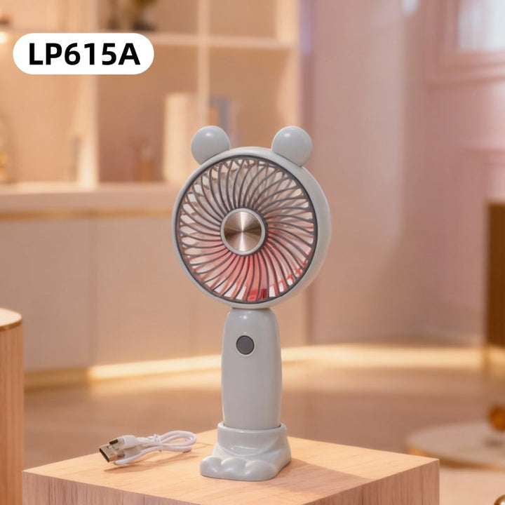 Ladies portable handheld fan with LED function and ergonomic design Kalsten