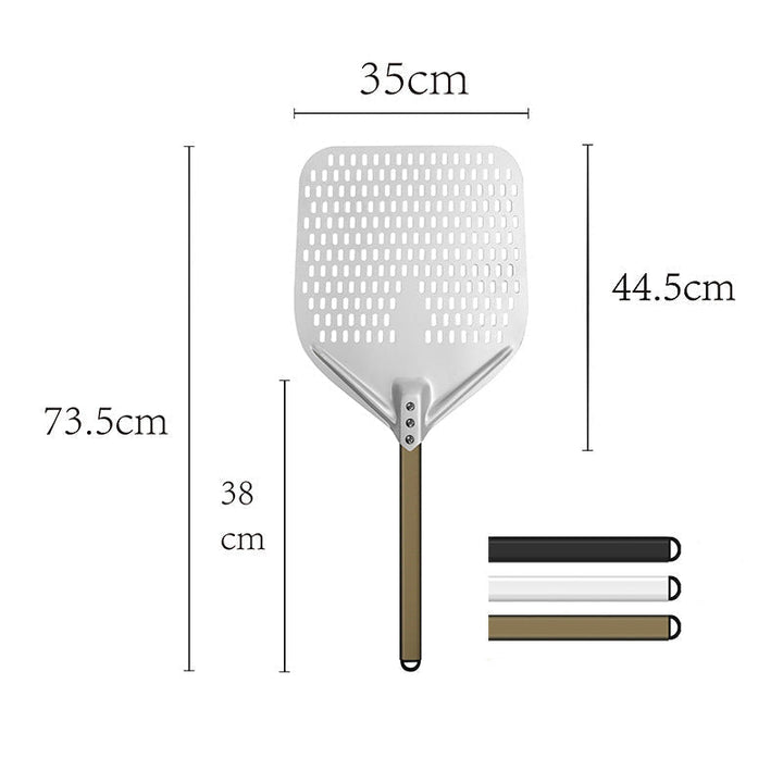 long-handle aluminum pizza peel with thin rectangular blade Kalsten