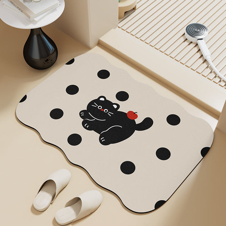 Playful Cat-Themed Area Mat