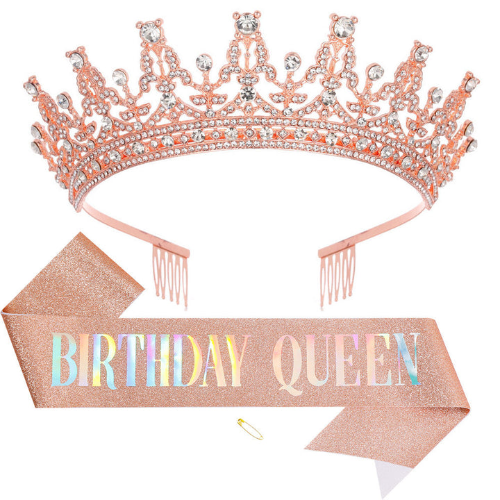 Women's Sparkling Crown and Sash Set Kalsten