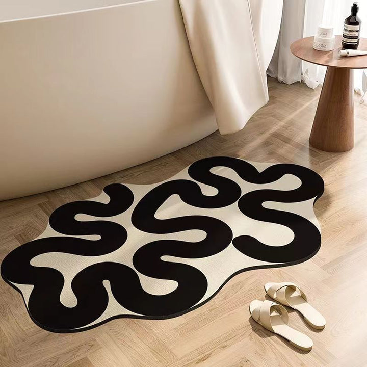 Abstract Shaped Bath Mat Kalsten