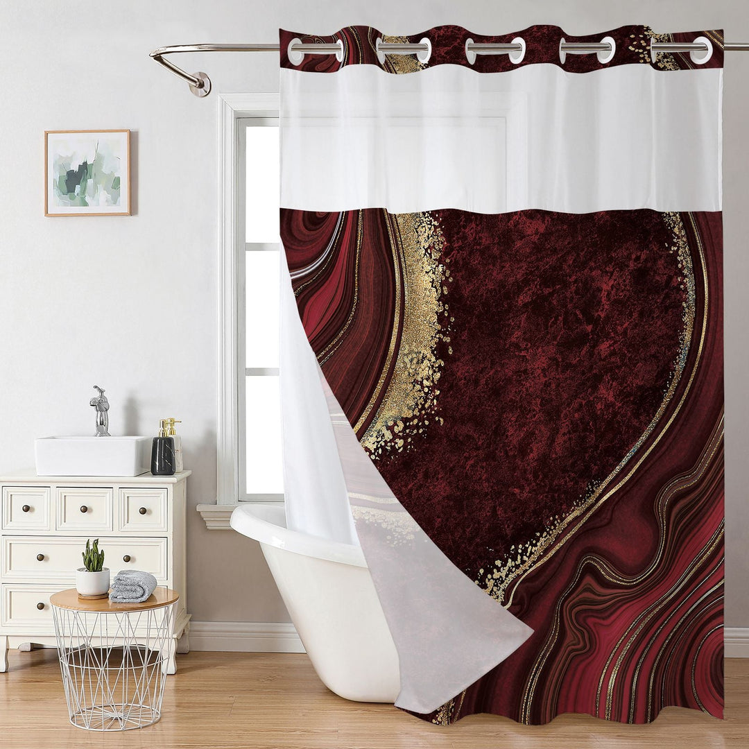Elegant Marble Design Shower Curtain Kalsten
