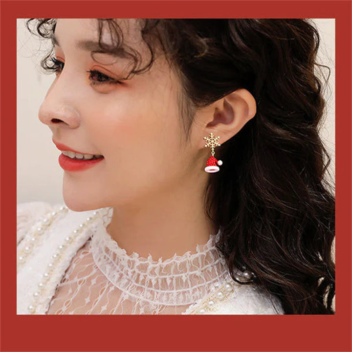 Asymmetric Christmas Earrings